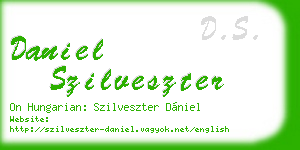 daniel szilveszter business card