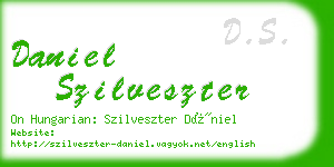 daniel szilveszter business card